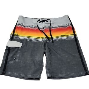 Mossimo Supply Co Gray and Red Board Shorts
